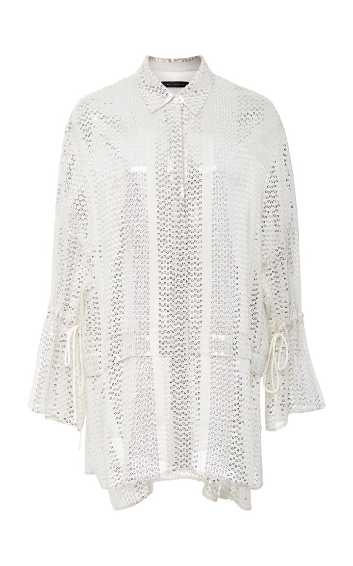 Sally Lapointe Sequined Button-up Shirt