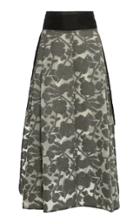 Adeam Shadow Floral Organza Skirt