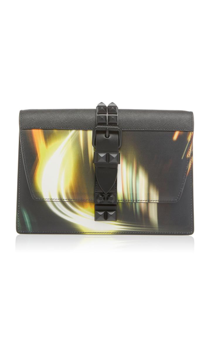 Prada Medium City Lights And Saffiano Bag With Cosmic Print