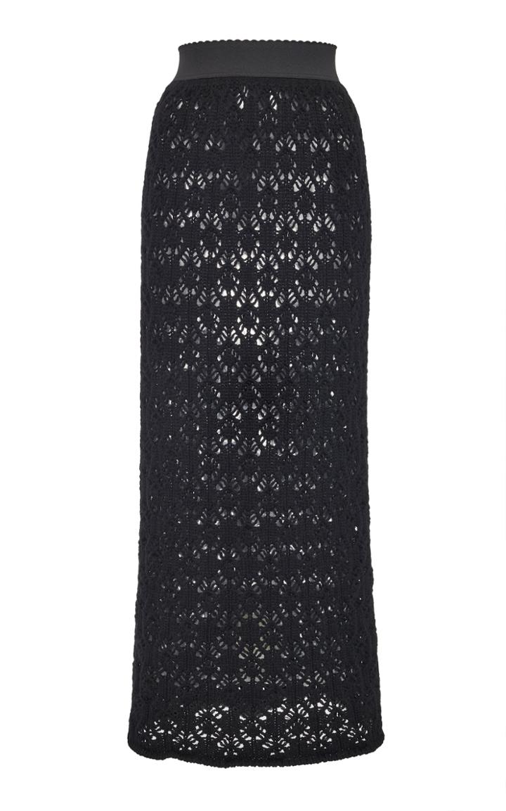 Moda Operandi Dolce & Gabbana Open-knit Midi Skirt