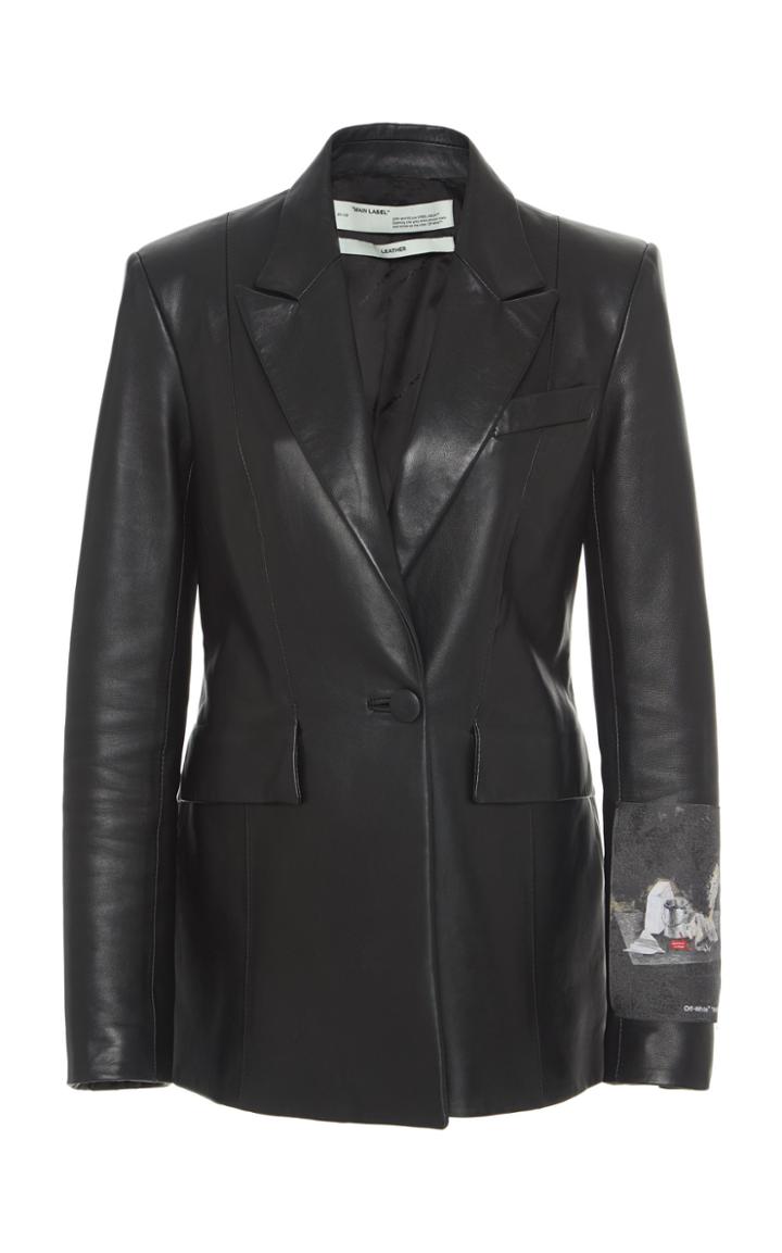 Off-white C/o Virgil Abloh Leather Single-breasted Jacket