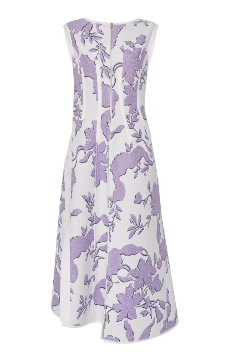 Jil Sander Fairing Zip Front Floral Dress