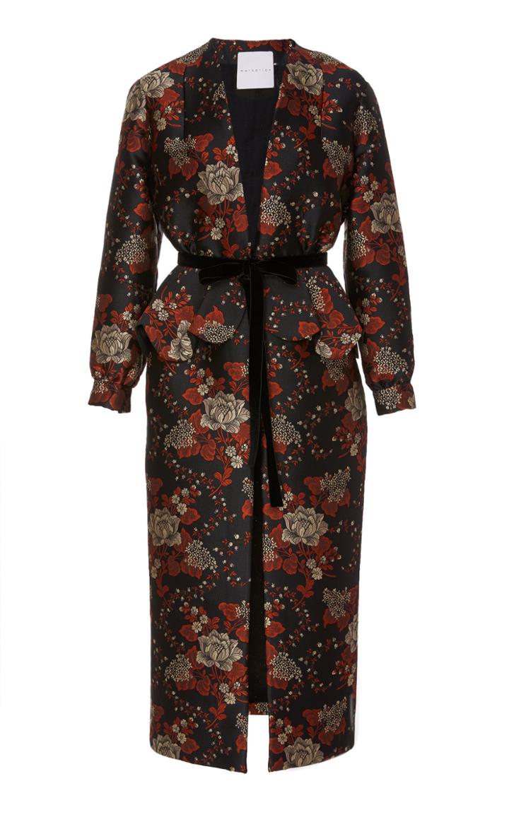 Markarian Exclusive Bia Floral Brocade Coat