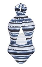 On The Island Gialos Printed Halter Cutout Swimsuit