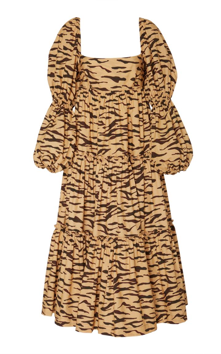 Rejina Pyo Nola Printed Cotton-poplin Midi Dress Size: 6