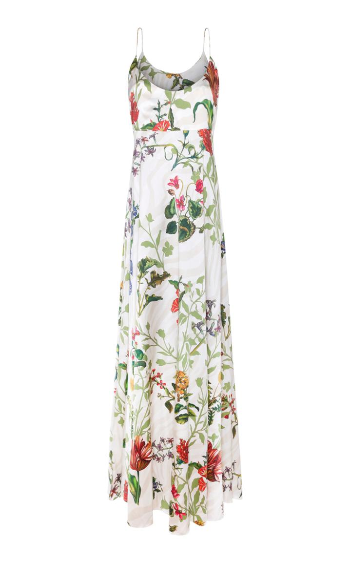 Adriana Iglesias Brando Silk Satin Dress