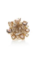 Kimberly Mcdonald 18k Gold And Brown Diamond Heart Ring