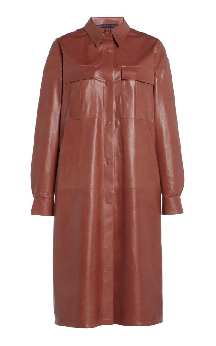 Moda Operandi Zeynep Aray Long Leather Jacket