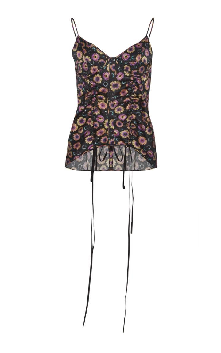Olivier Theyskens Tiquer Corset Detail Silk-blend Top