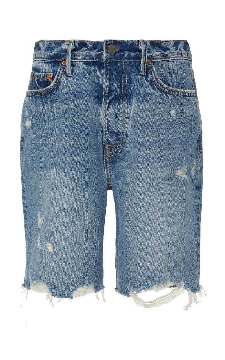 Grlfrnd Denim Marjan Distressed Denim Shorts