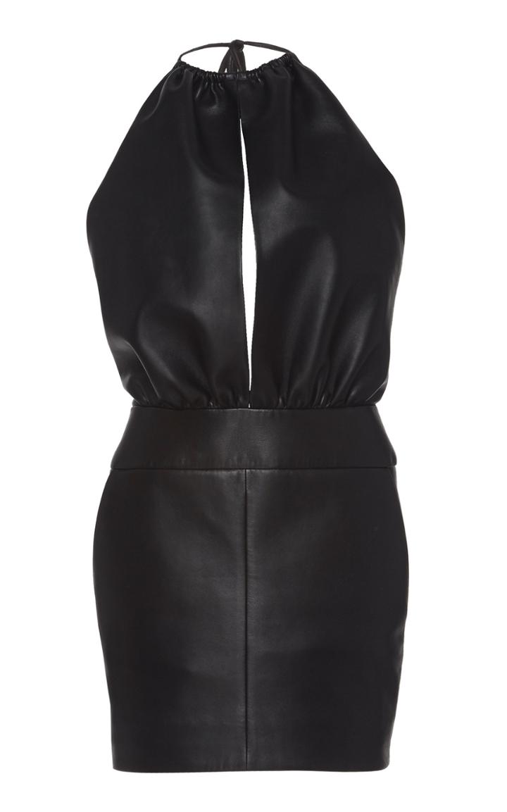 Alexandre Vauthier Halterneck Leather Dress
