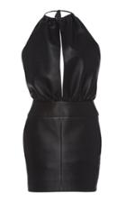 Alexandre Vauthier Halterneck Leather Dress