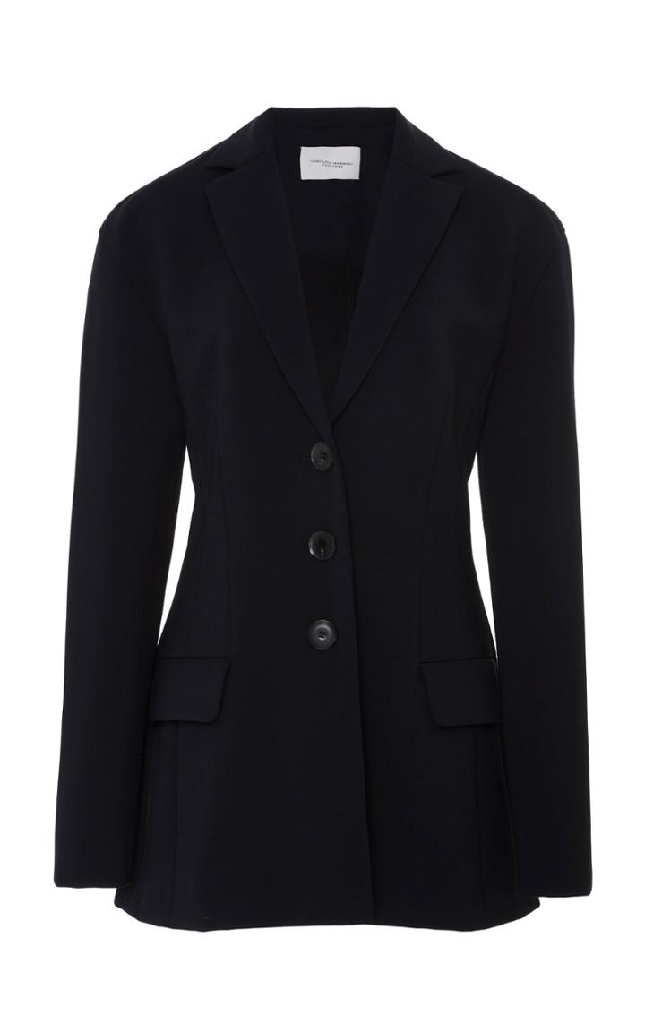 Carolina Herrera Drop Shoulder Wool Blazer