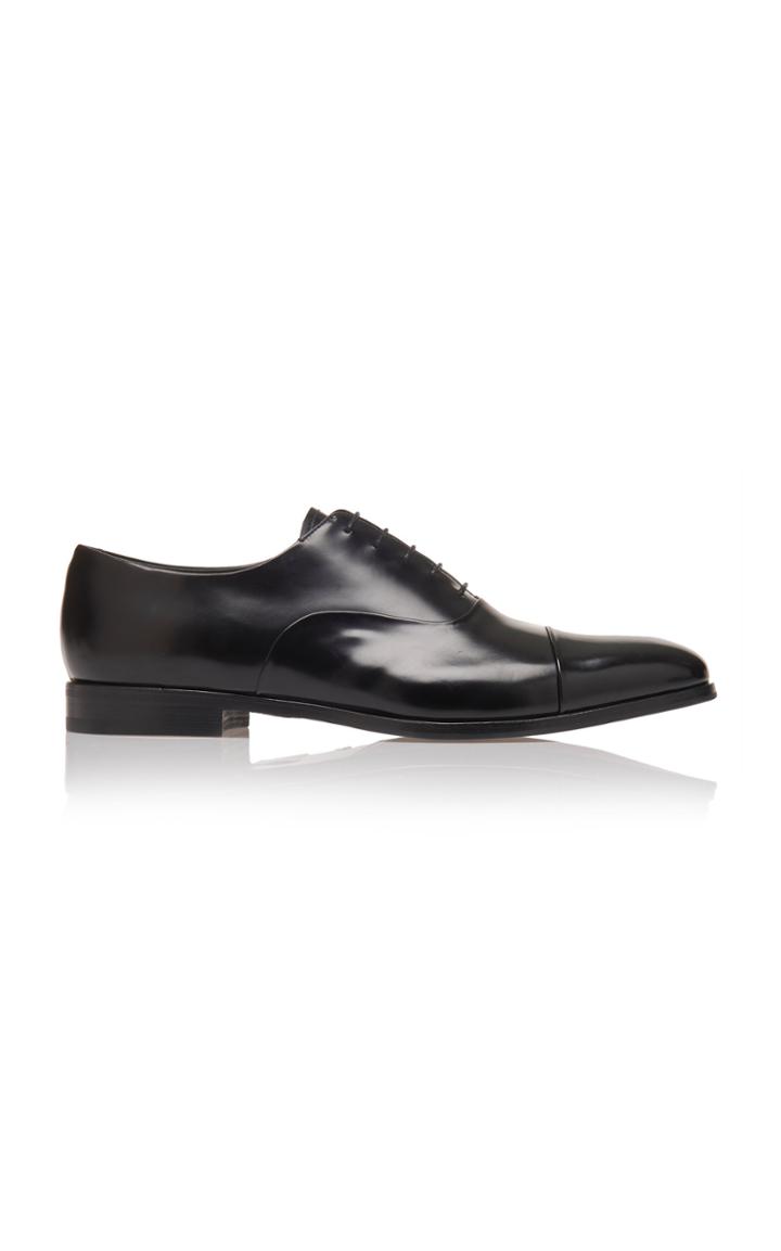 Prada Cap-toe Leather Dress Shoes