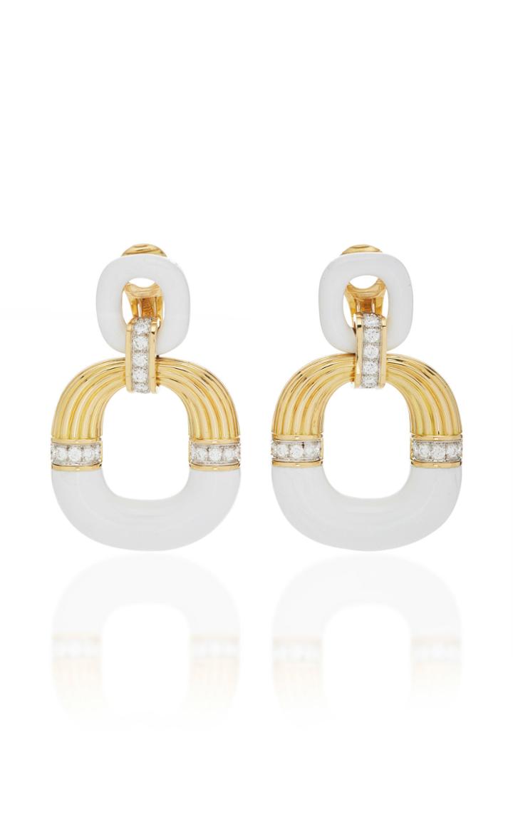 David Webb Radiator Hoop Earrings
