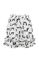 Lee Mathews Otis Print Silk Shorts
