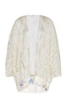 Rodarte Sequin-detailed Metallic Pliss Cape