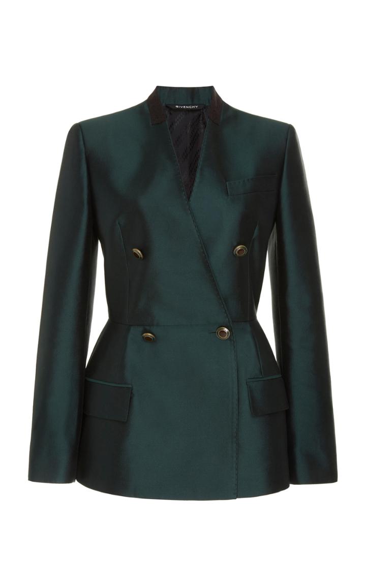 Givenchy Double-breasted Wool-silk Blazer