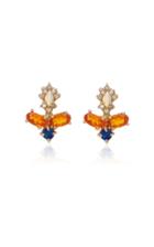 Eden Presley Flower Oval Stud Earrings