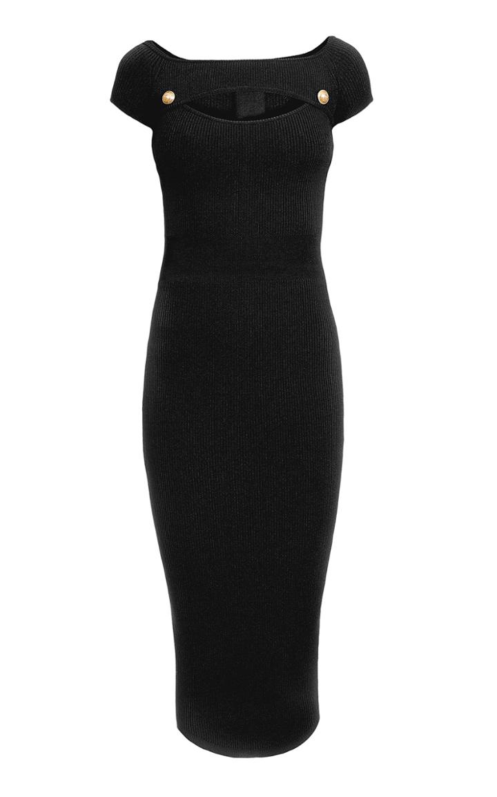 Moda Operandi Balmain Cutout Knit Dress