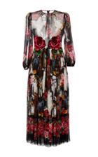Dolce & Gabbana Long Sleeve Floral Dress