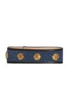 Balmain High Waist Iconic Belt In Denim
