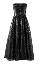 Alex Perry Colt Sequined Croc-effect Strapless Midi Dress
