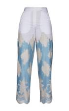 Rahul Mishra Dew Lace Wide Leg Cotton Trousers