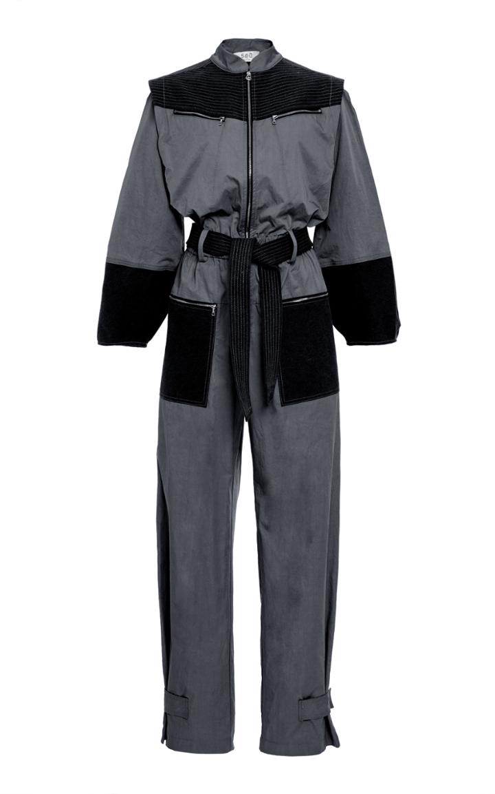 Sea Gabriette Buckled Paneled Cotton Jumpsuit