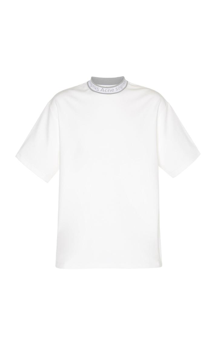 Acne Studios Logo Ribbed Jersey T-shirt