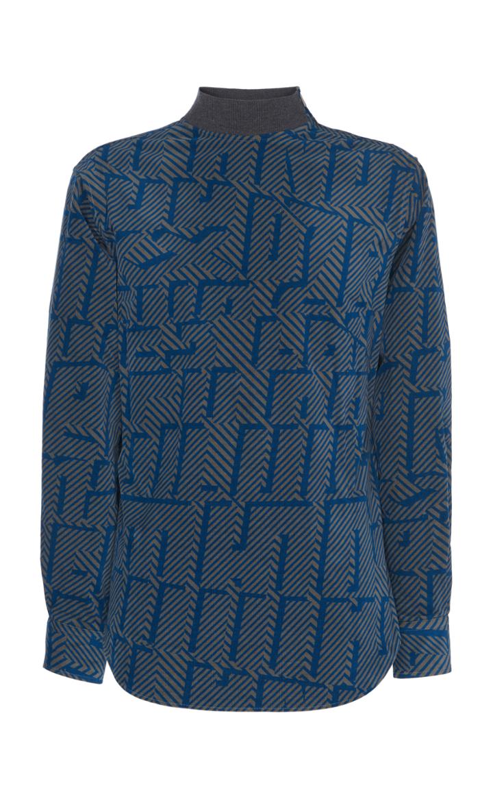 Ermenegildo Zegna Couture Xxx Zig Zag Abstract Sweater