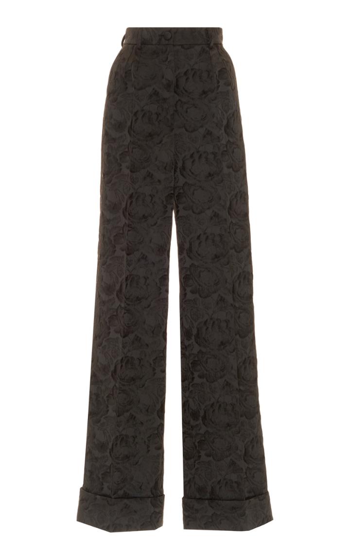 Dolce & Gabbana Floral Jacquard Wide-leg Trousers