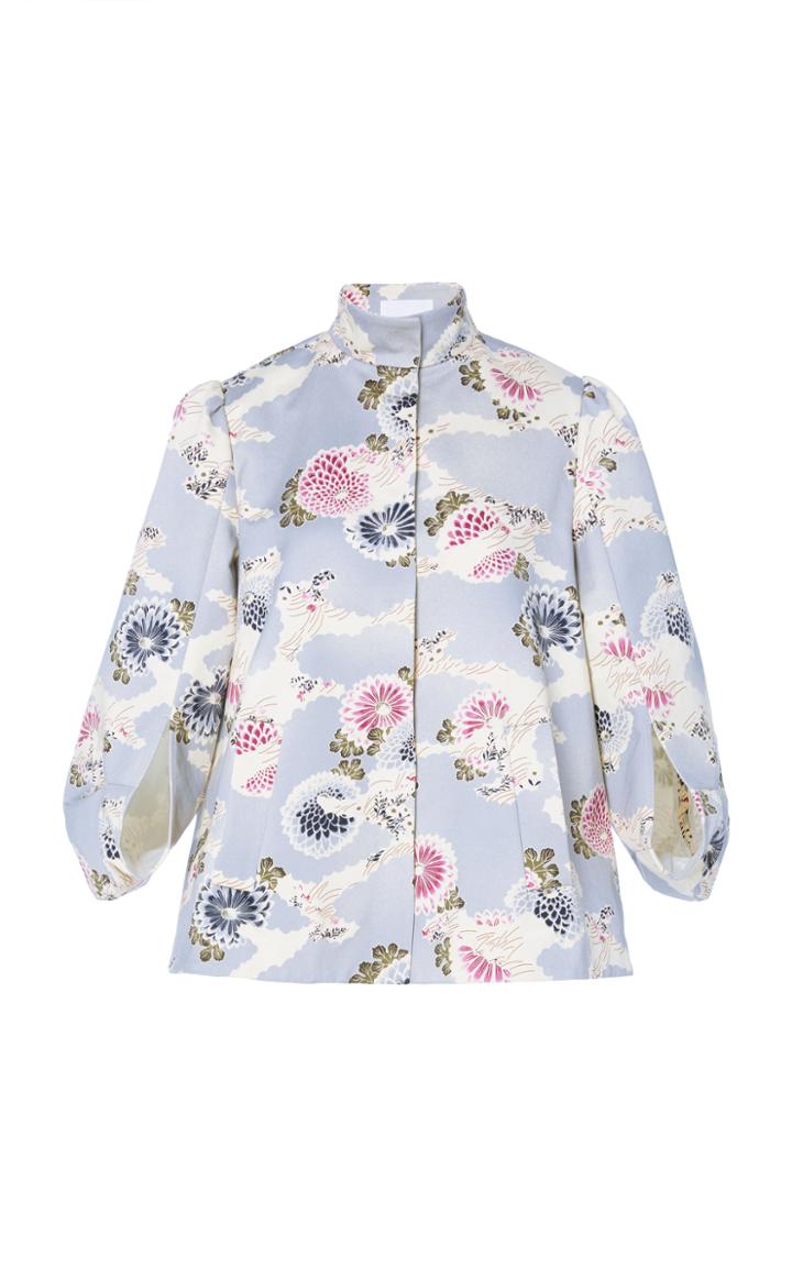 Co Bonded Satin Printed Jacket