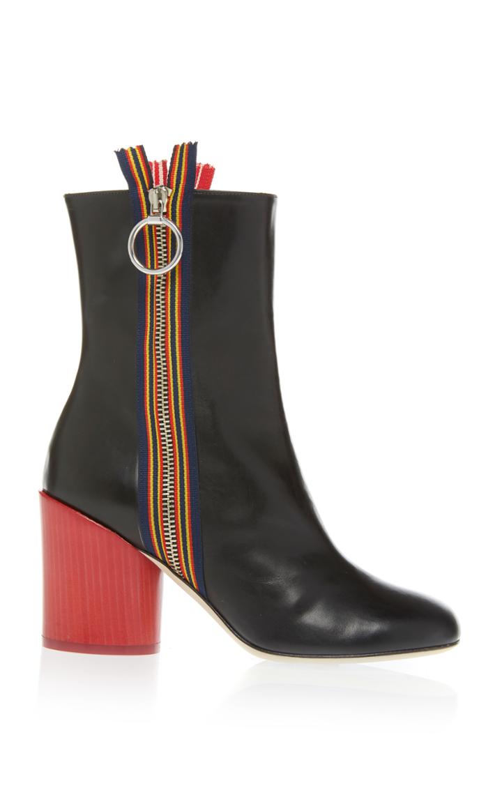 Marco De Vincenzo Striped High Heel Bootie