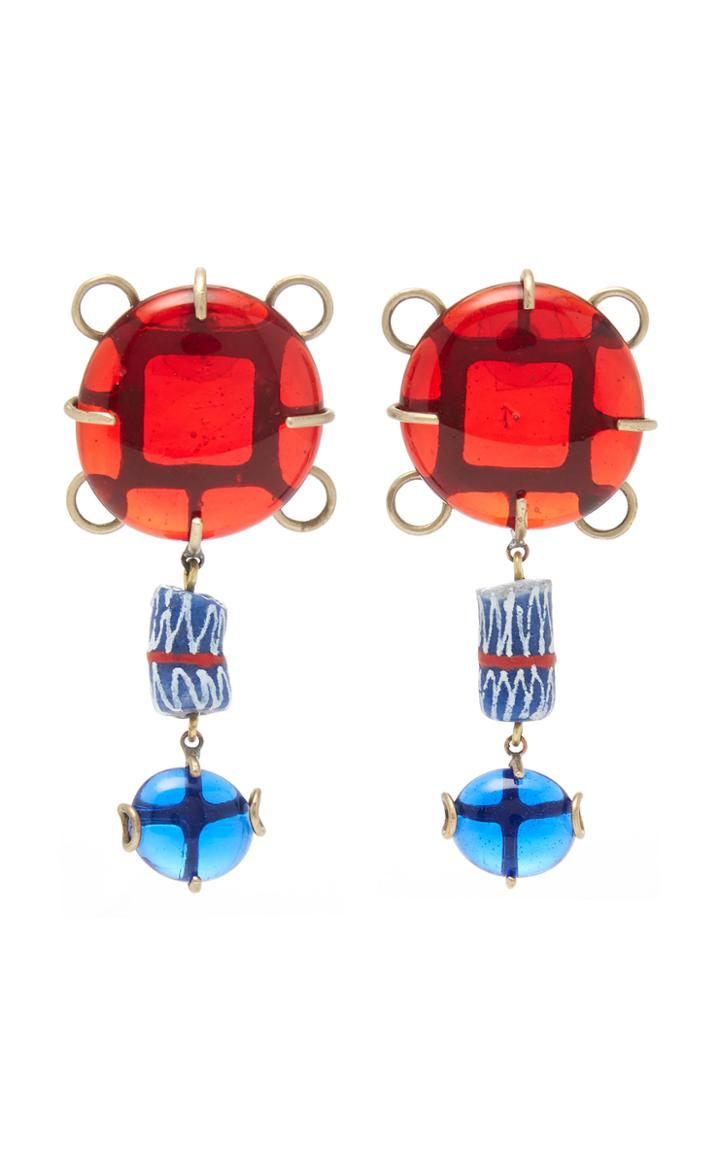 Rosie Assoulin Two-tone Glass Drop Earrings