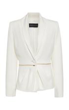 Brandon Maxwell Summer Suiting Wrap Front Jacket