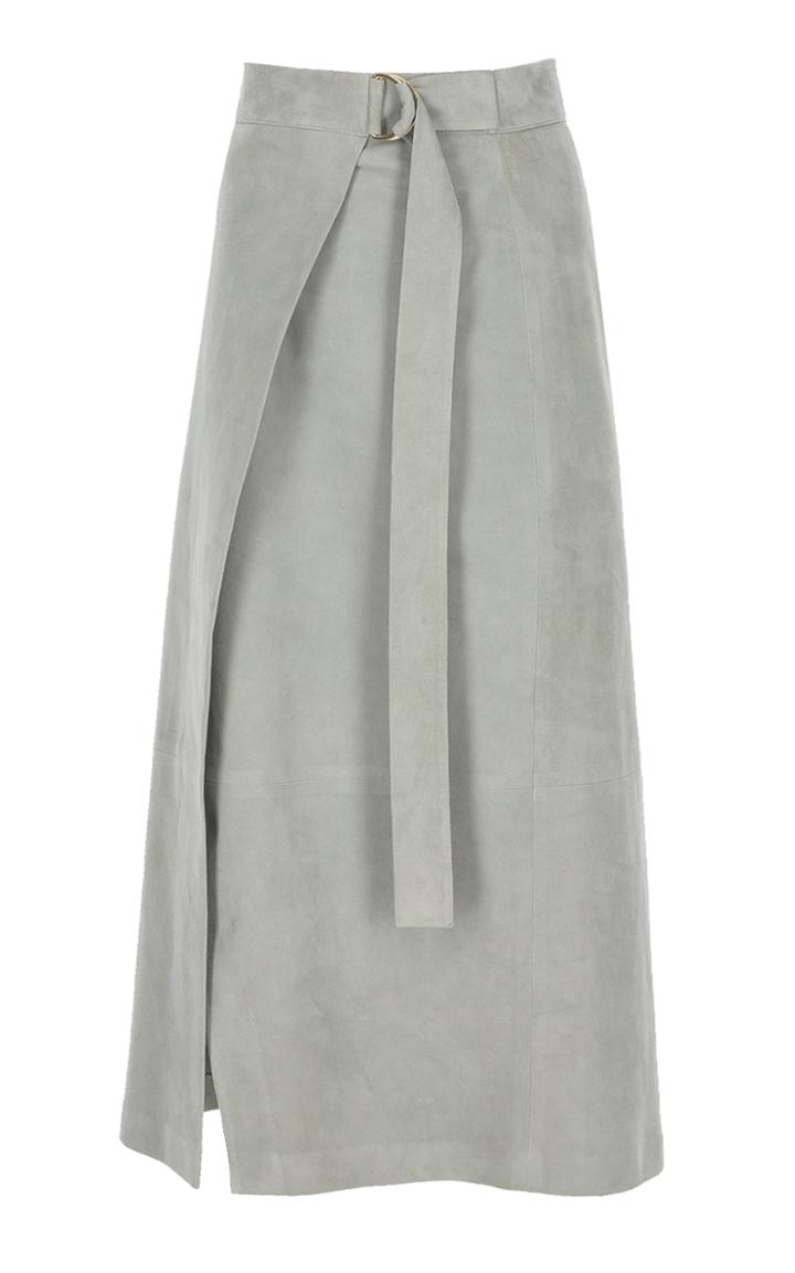 Moda Operandi Zeynep Aray Envelope Suede Skirt