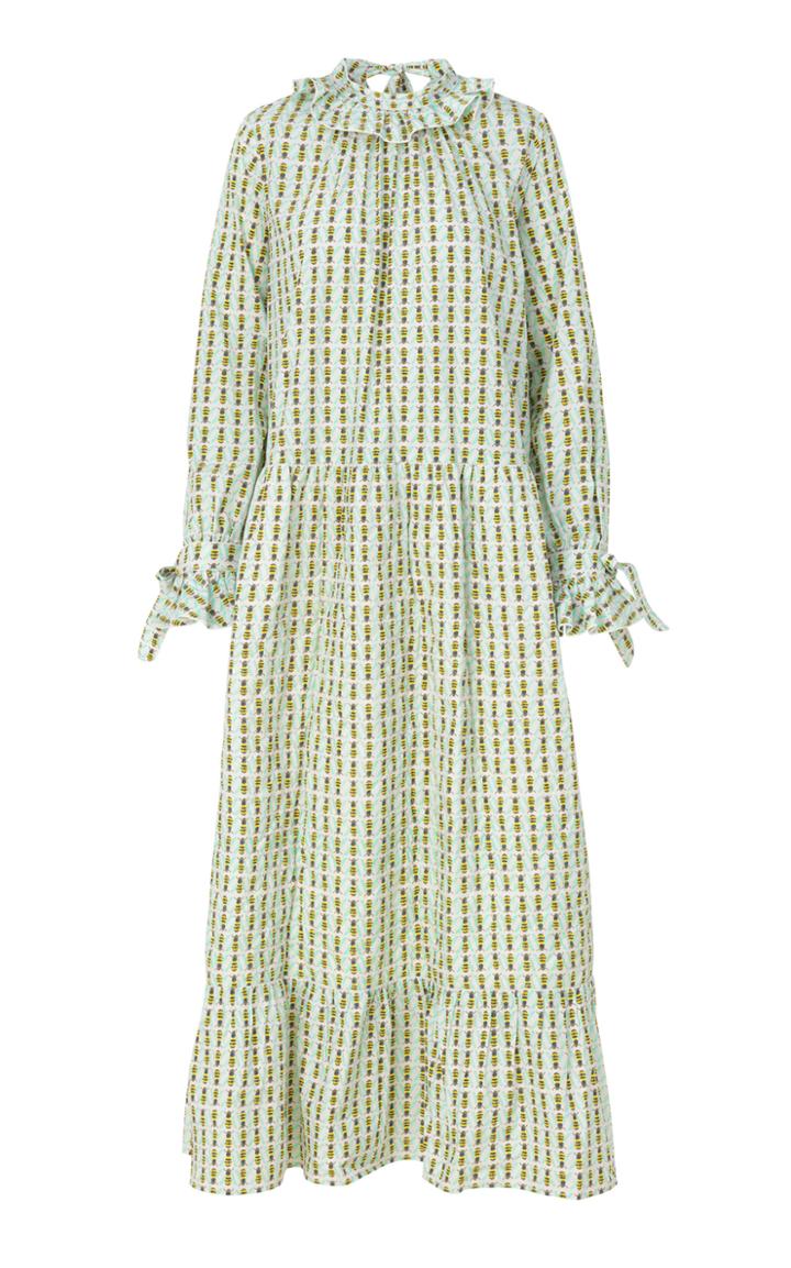 Moda Operandi Helmstedt Quilted Silk Cotton Maxi Dress Size: S/m