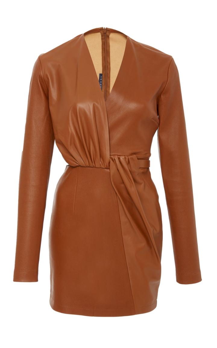Zeynep Aray Leather Mini Dress