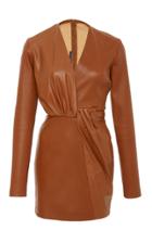 Zeynep Aray Leather Mini Dress