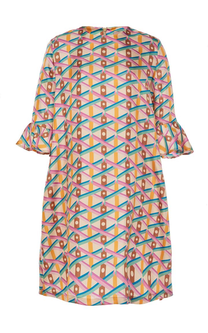 Moda Operandi Le Sirenuse Positano Balance Cappa Printed Silk Mini Dress Size: 38