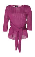 Atlein Cropped Sleeve Ribbed Top