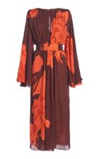 Moda Operandi Johanna Ortiz A Secret Place Silk Belted Midi Dress