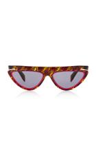 Fendi Logo Tortoiseshell Acetate Cat-eye Sunglasses