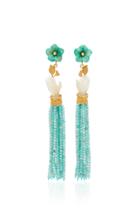 Of Rare Origin Amazonite And Mother-of-pearl Bloom Earrings