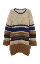 Pro Oversized Striped Wool Sweater Dress