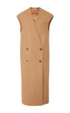 Michael Kors Collection Cap Sleeve Double Breasted Coat