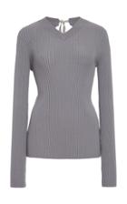 Mm6 Ribbed Tie-detailed Sweater