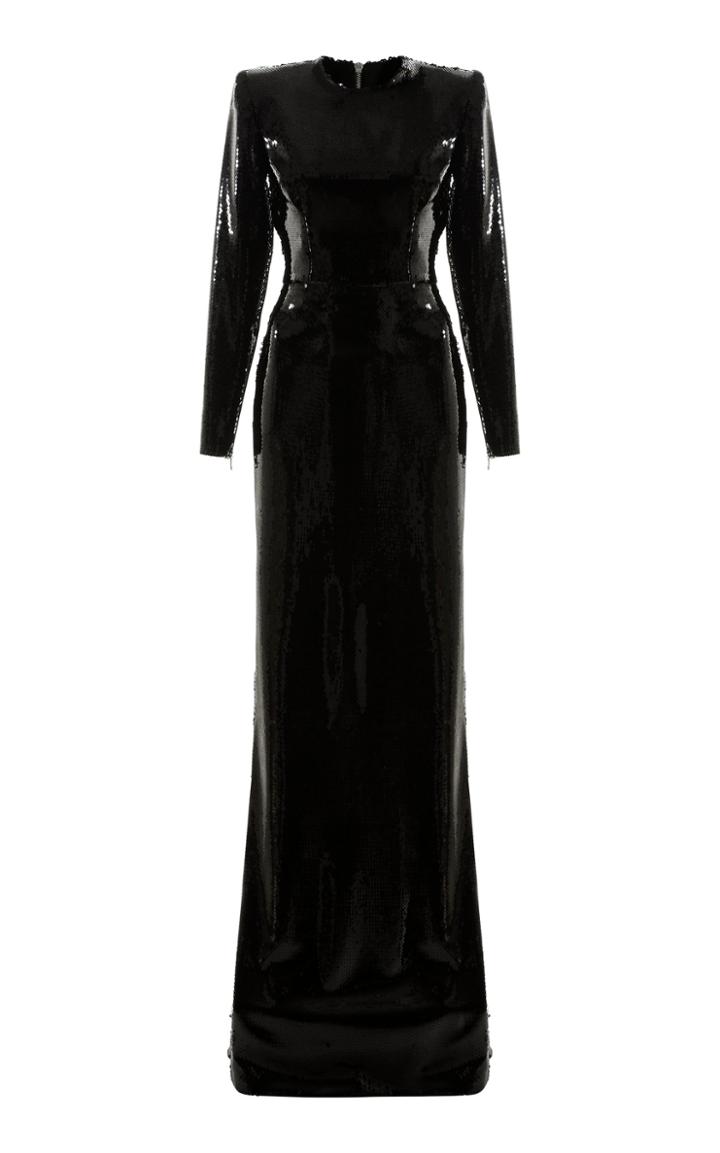 Alex Perry Hutton Textrured Lame Gown