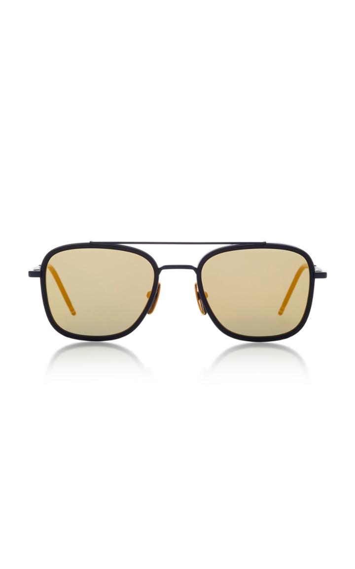 Thom Browne Sun Square-frame Metal Sunglasses